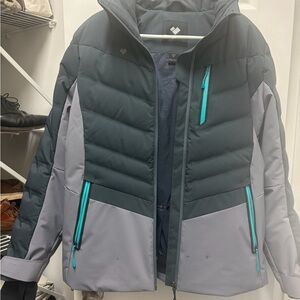Obermeyer Gray and Teal Ski Jacket